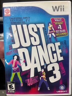 Nintendo Wii Just Dance 3 - Blue, White, Pink, Green